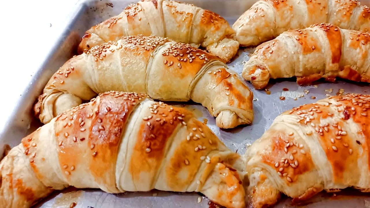 croissant de queijo e presunto