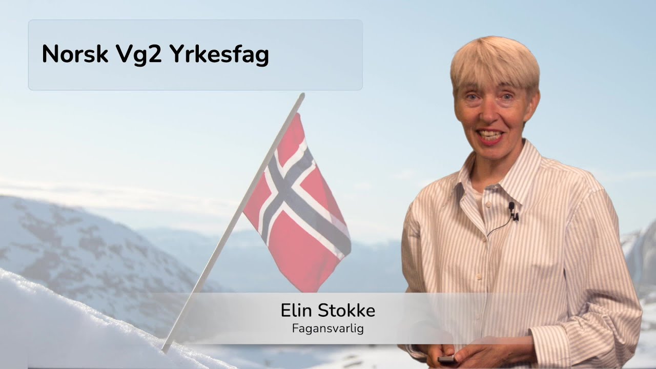 Velkommen til Norsk Vg2 Yrkesfag