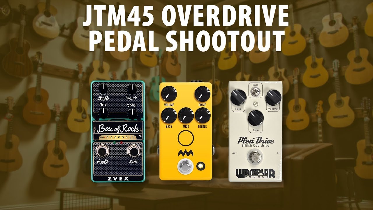 Marshall JTM45 in a Box Shootout - Wampler Plexi Drive vs JHS Charlie Brown vs ZVex Box of Rock