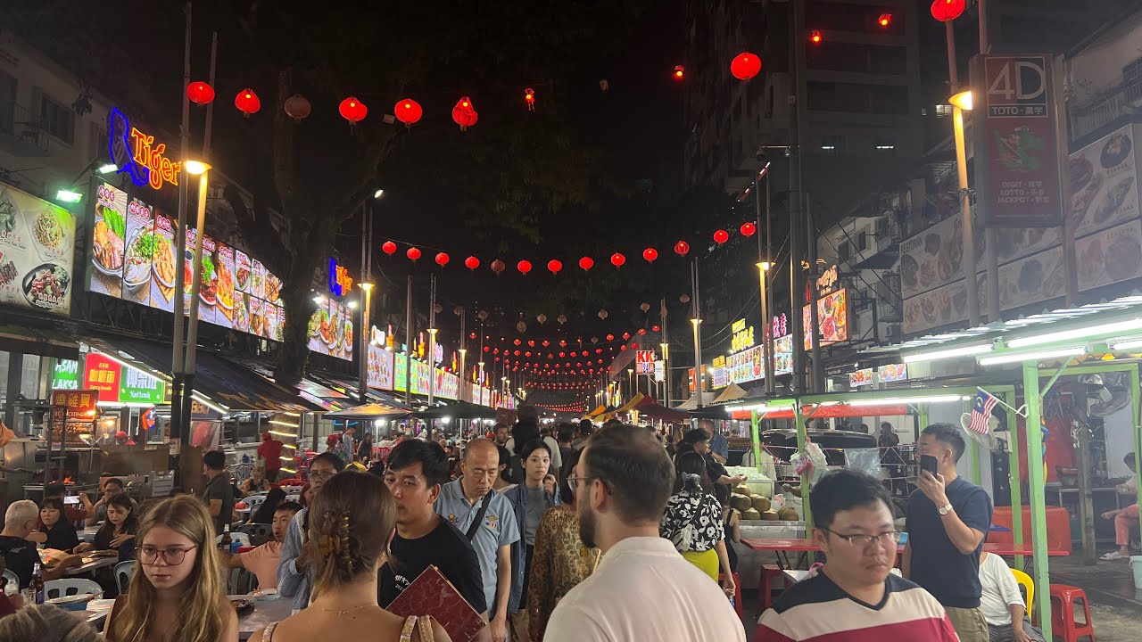Jalan Alor Food Street, Kuala Lumpur 2023 - 4K Night Walk:  Malaysia's Culinary Haven