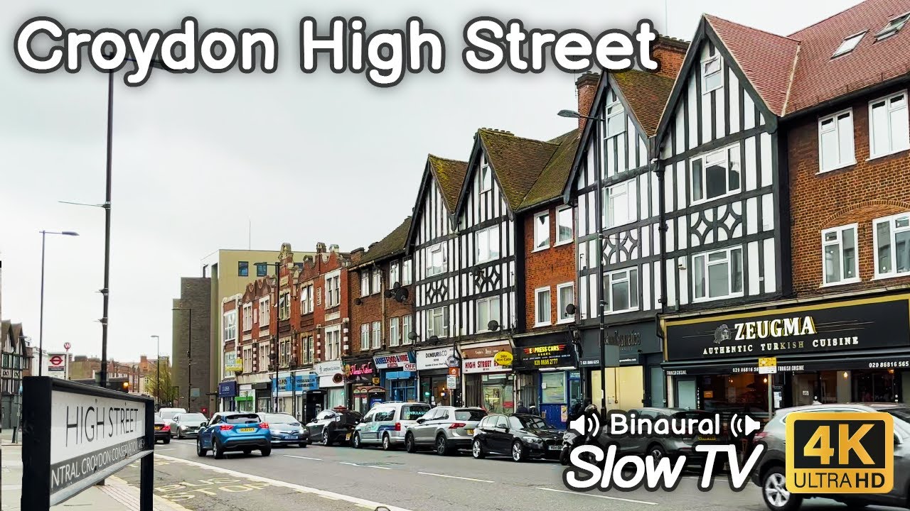 A Midweek Afternoon on Croydon High Street - Slow TV in 4K HDR