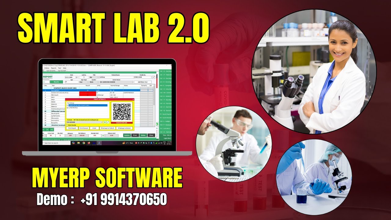 Smart Lab 2.0 Free Demo Clinical Labs & Pathology Lab Software (Hindi)