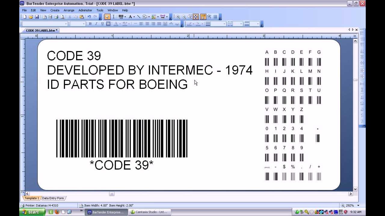 Barcode Standards - Code39