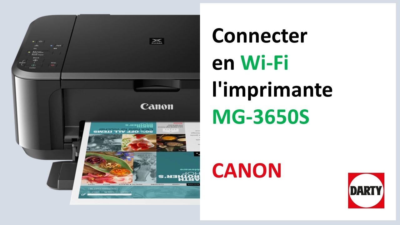 Connecter l'imprimante Canon MG3650S en Wi-Fi