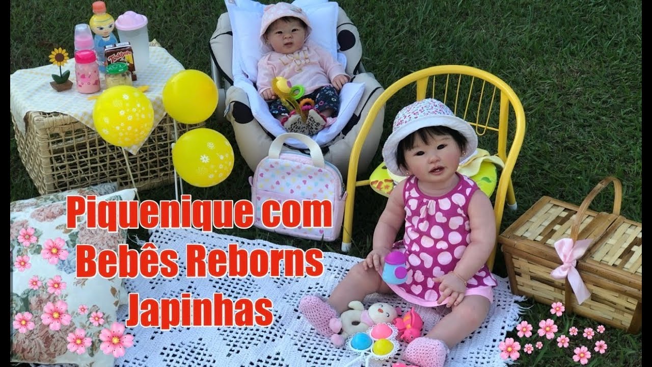 PIQUENIQUE NO QUINTAL COM  BEBÊS REBORNS JAPINHAS