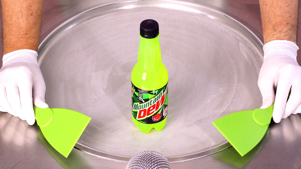 Я превращаю Mountain Dew в роллы с мороженым! (-30°С) | Не разговаривать | АСМР