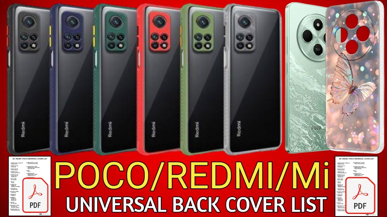 Mi/RedmiI/Poco Universal Back Cover List||Mi/Redmi/Poco Running Cover List