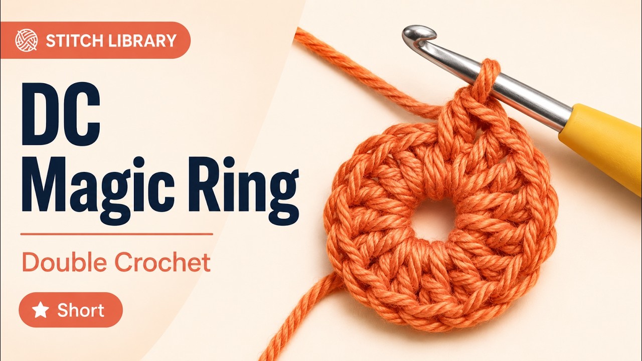 BEGINNER Crochet Magic Ring Double Crochet