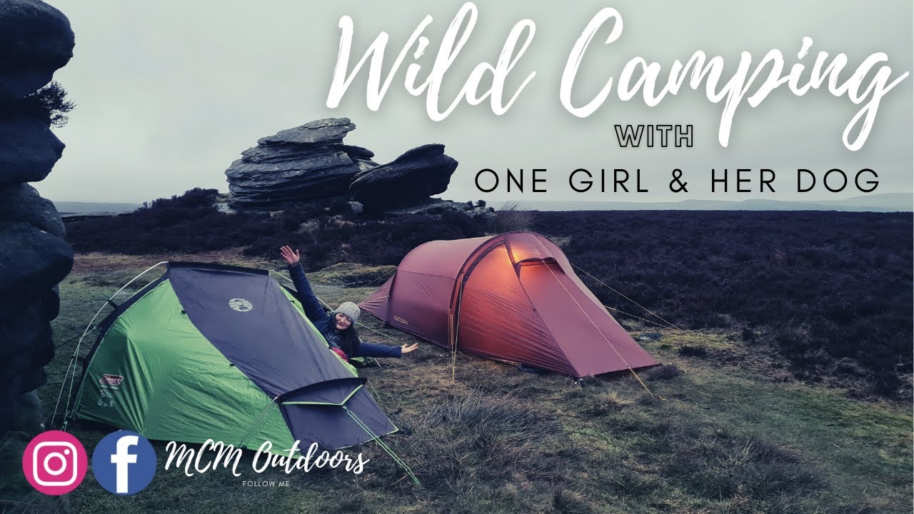 Wild Camping near Weird Rock Formations with Cat from One Girl & Her Dog in Misty & Windy Weather