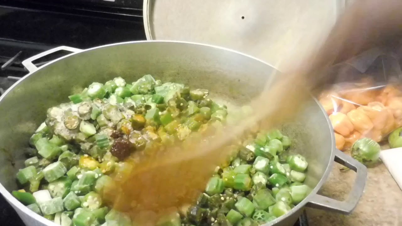 Sierra Leone Fried Okra Soup W/ red Oil