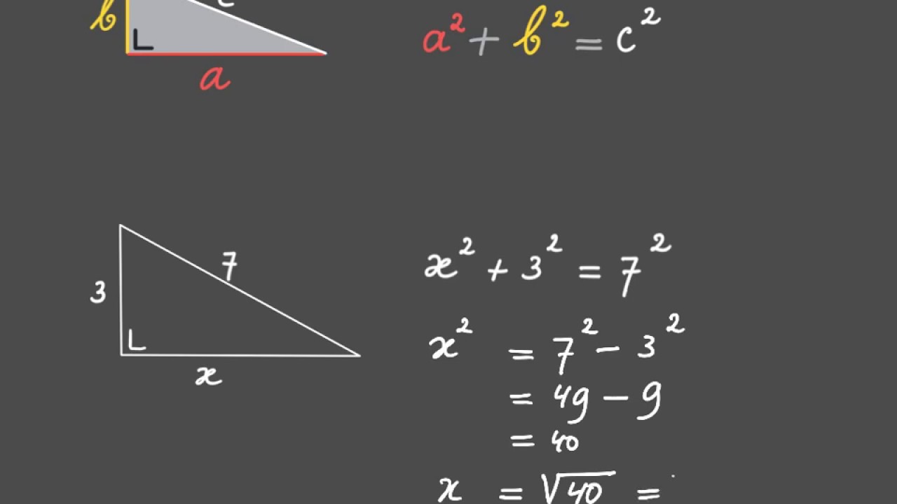 Pythagoras 3 -  een rechthoekszijde berekenen 1