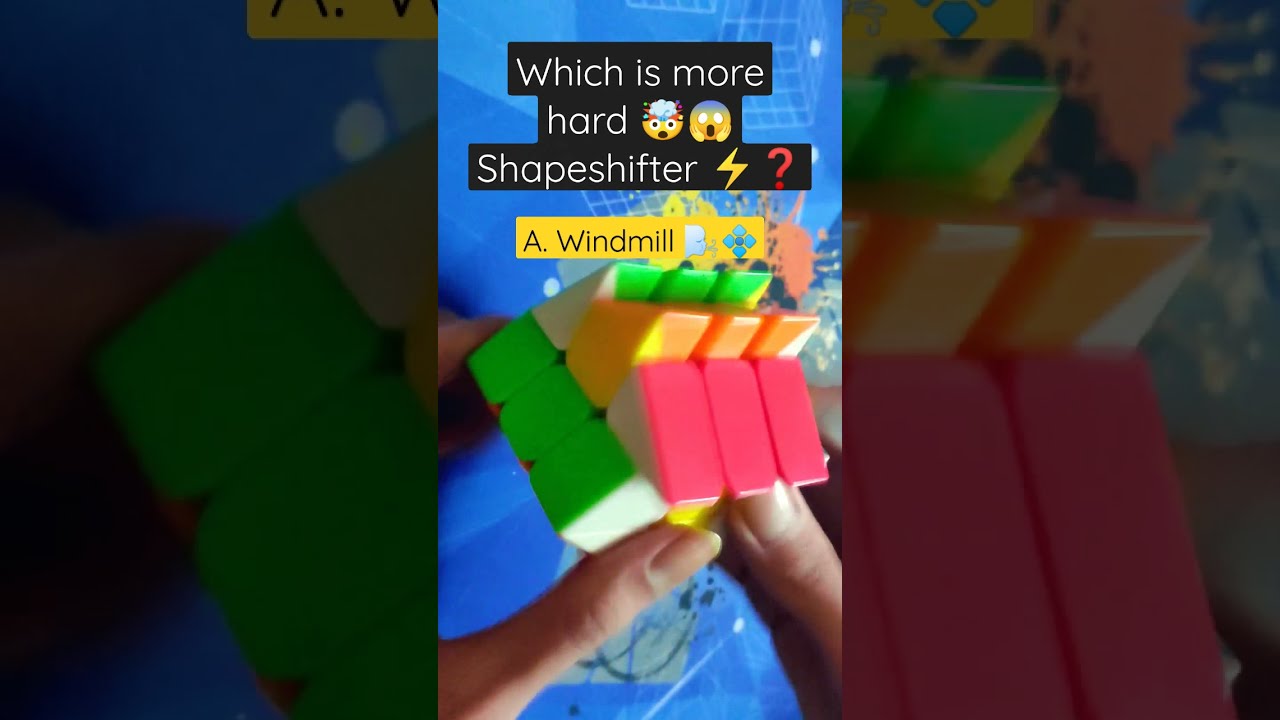Which shape shifter Cube ⚡ is more hard ❓🤯 #shorts #rubikscube #windmill #mastermorphix #dcuber