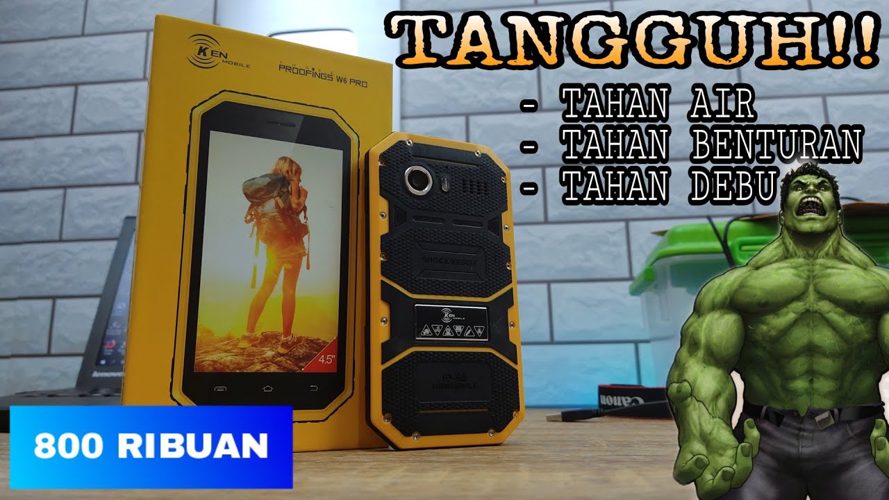 RUGGED SMARTPHONE RESMI Termurah | Sertifikasi IP68 - Unboxing KEN MOBILE W6 pro INDONESIA