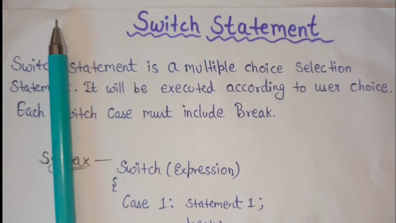 Switch Statement in C Programming || Program of Switch Statement || C Programming