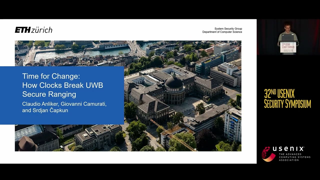 USENIX Security '23 - Time for Change: How Clocks Break UWB Secure Ranging
