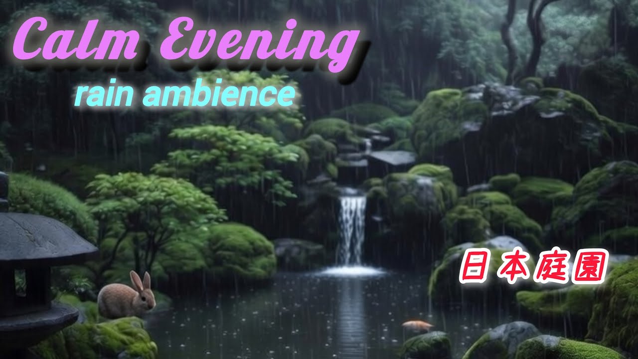 Japanese Rain Garden Ambience – Deep Relaxing Water Sounds for Focus & Calm