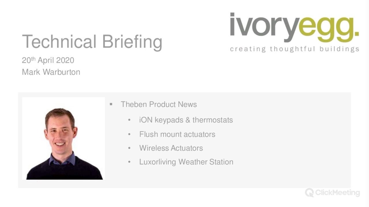 Theben KNX Product News April 2020- Ivory Egg