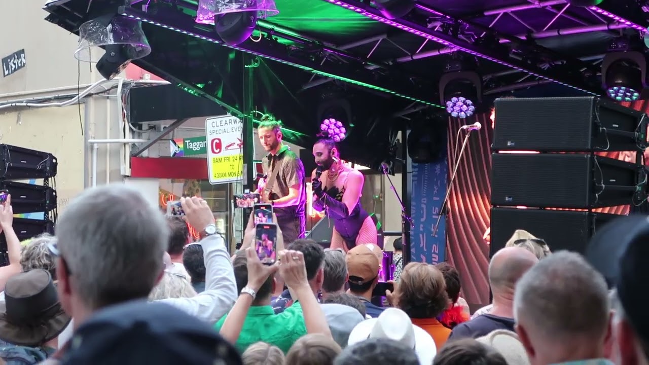 Conchita Wurst Performing At Sydney World Pride.