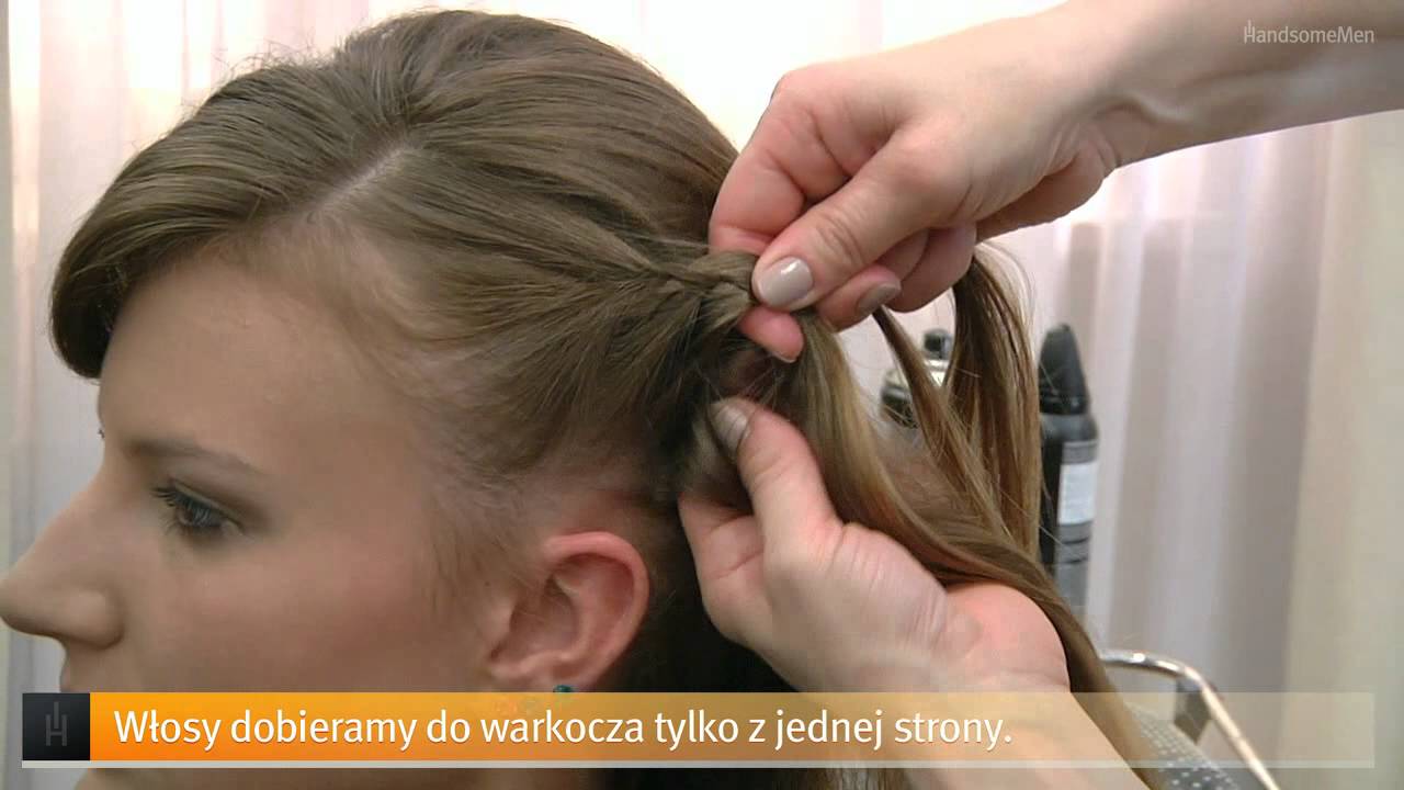Jak zrobić warkocz dobierany poprzecznie z tyłu