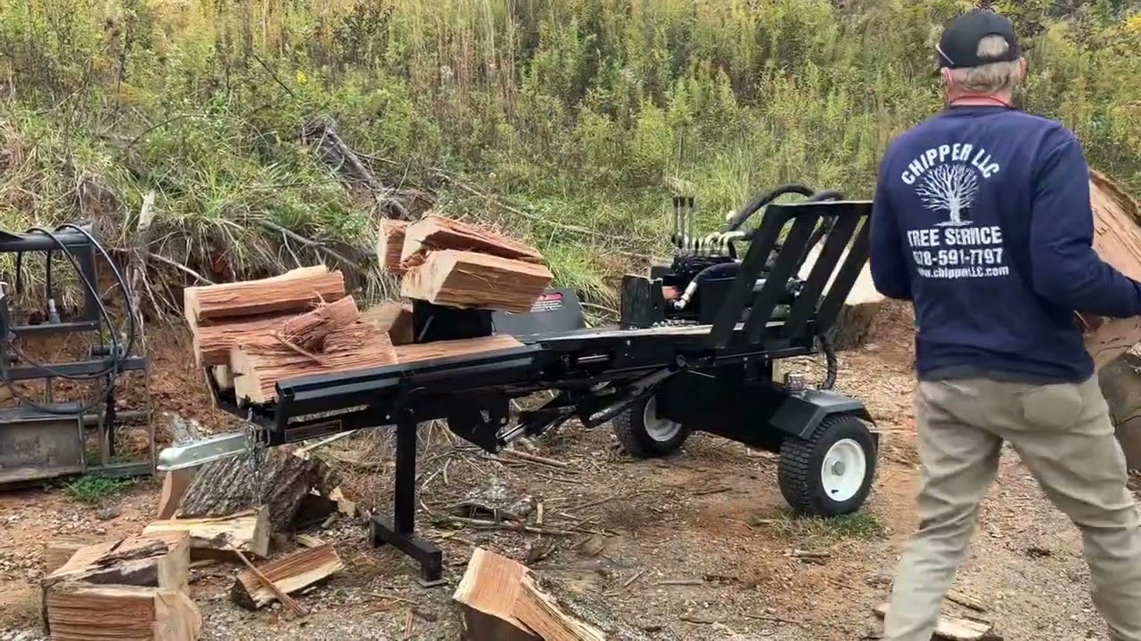 Bossworth Log Splitter - Log Lift, Wedge Lift, 15 Hp, 23 GPM, 4 way and 6 way wedges, Table Grate
