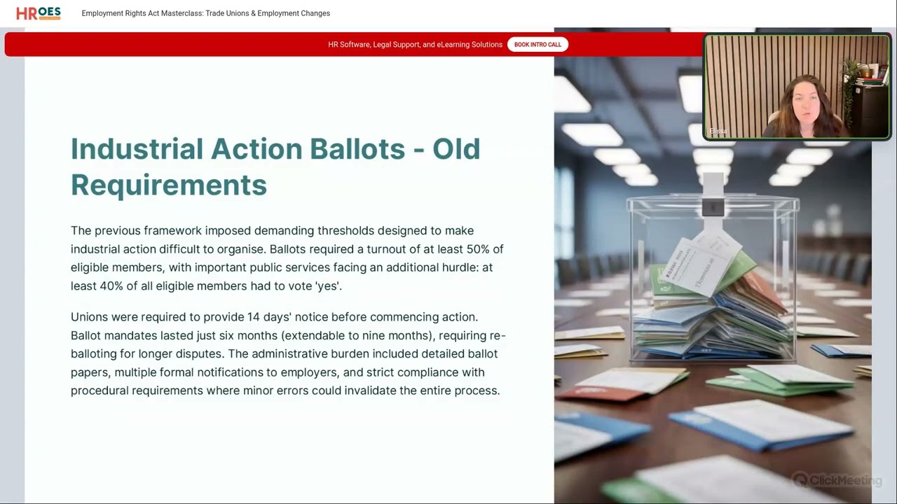 Employment Rights Act Masterclass - Trade Unions