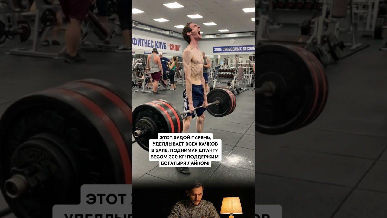 ЭТОТ ПАРЕНЬ НАСТОЯЩИЙ БОГАТЫРЬ! Поднял 300 кг и унизил всех качков в спортзале! Поддержим лайком!