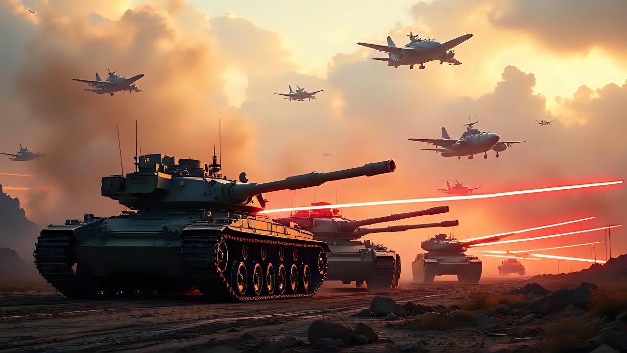 Futuristic Military Vehicle: The Ultimate Tank-Helicopter Hybrid in Combat
