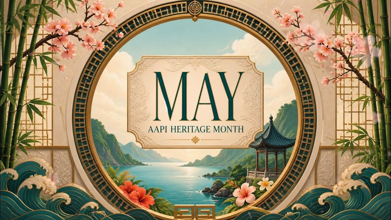 AAPI Heritage Month Screensaver 🎍 Spring Classroom Music & Asian American Pacific Islander Ambience