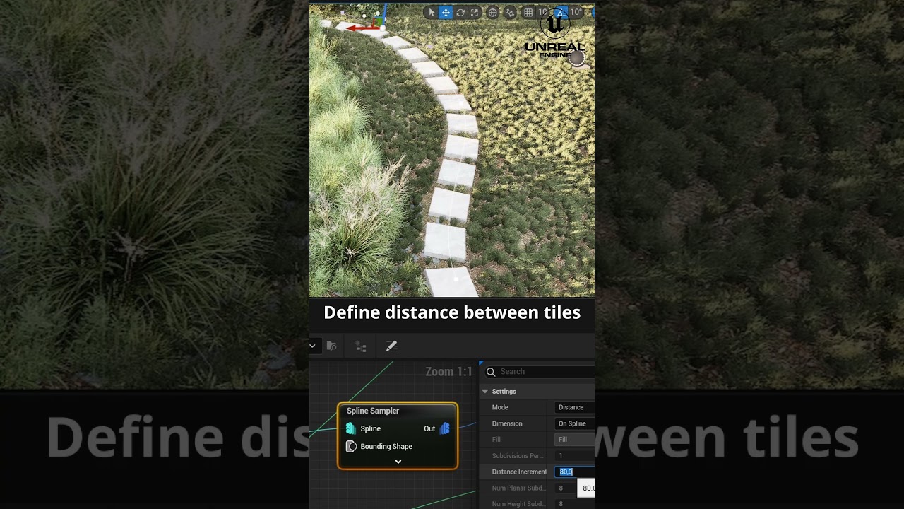 UE5.2: PCG for spawning meshes along spline