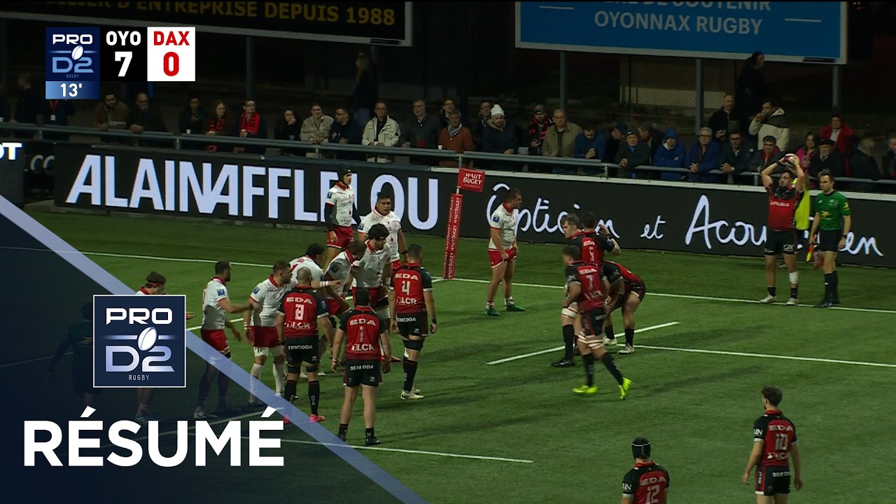 PRO D2 Saison 2025-2026 J23 - Résumé Oyonnax Rugby - US Dax