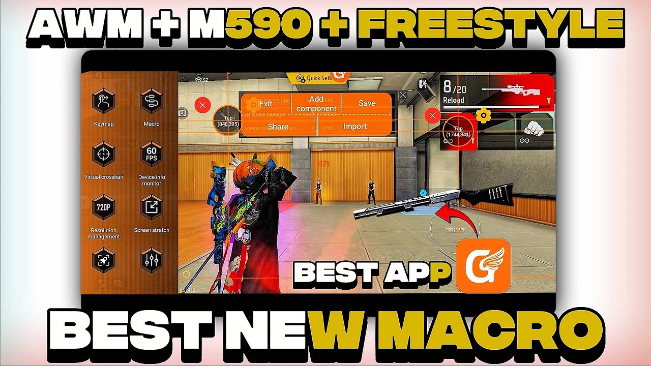 Free Fire Macro Headshot Android | GG Game Space AWM Macro | Top 4 Macro in Free Fire GG Game Space