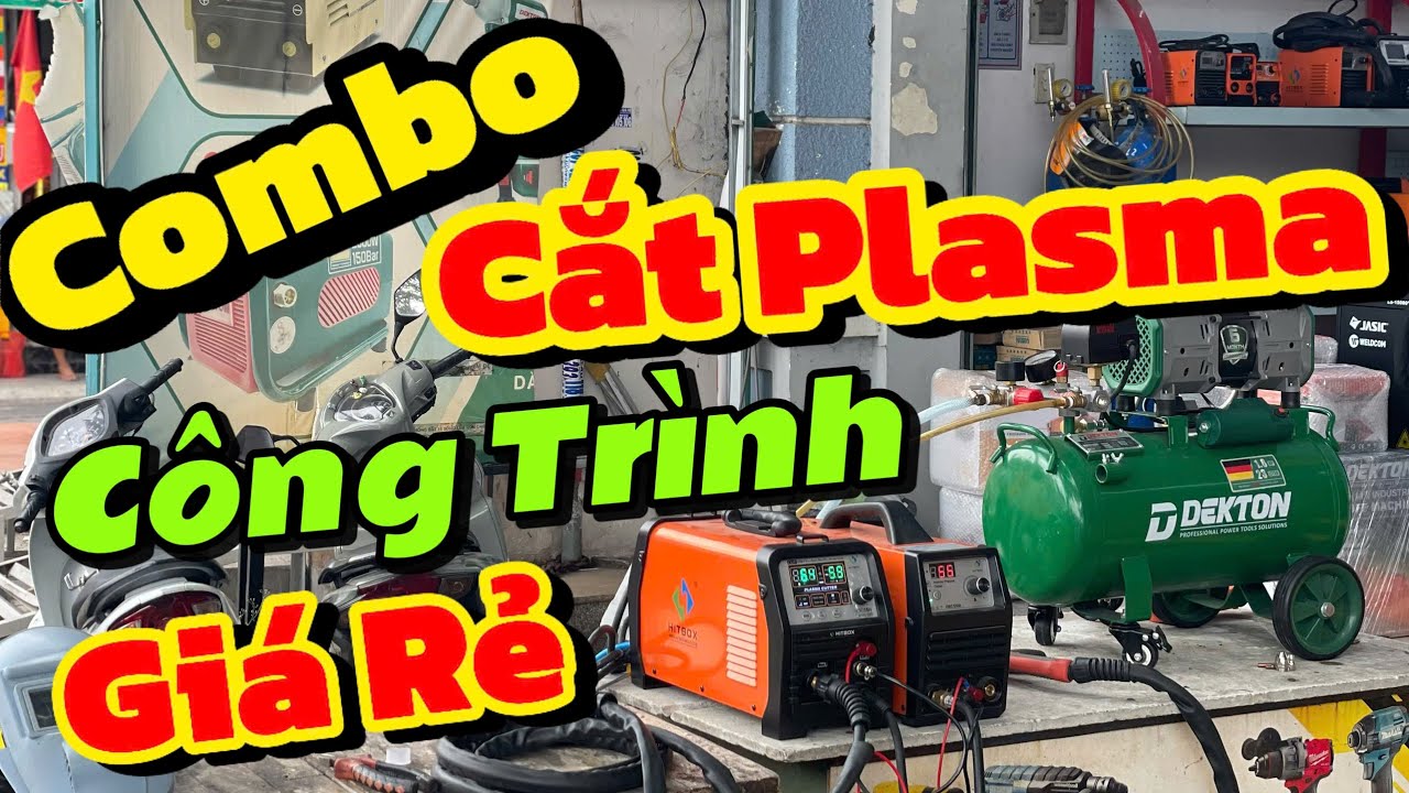 Combo Máy Cắt Đa Năng Cắt Plasma Hitbox HBC65H - HBC5500 | Giải Pháp Cắt Sắt Thép Tấm Cho AE Thợ