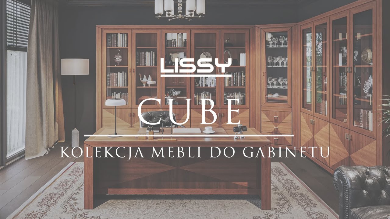 Klasyczne meble gabinetowe CUBE z nowoczesnymi detalami - Lissy Polski Producent Mebli Premium