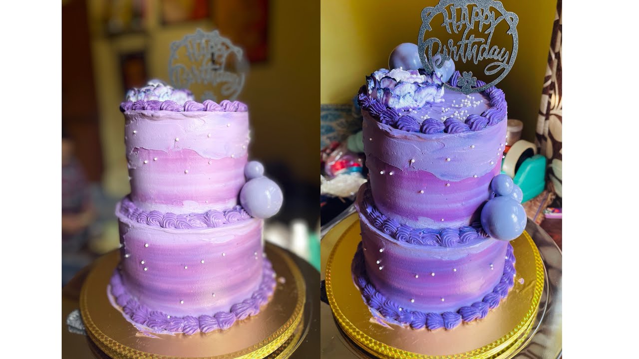 1st order of 2 tire tall cake || butterscotch Flavour 