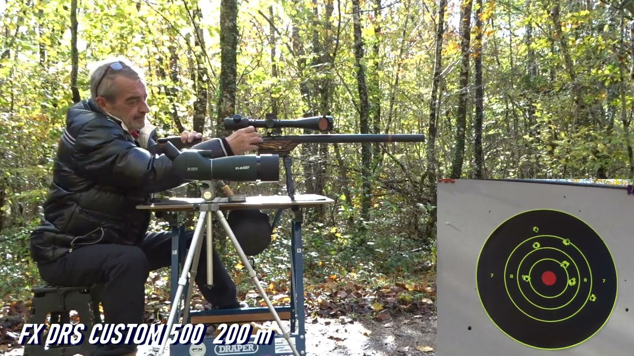 Fx DRS Custom à 200 m avec des Slugs en 34 Gr