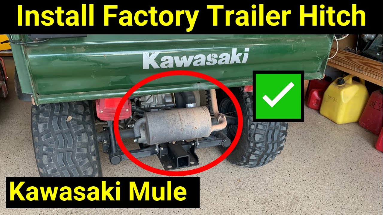 Kawasaki Mule SX ● Install Factory Trailer Hitch on 4x4 SX FI