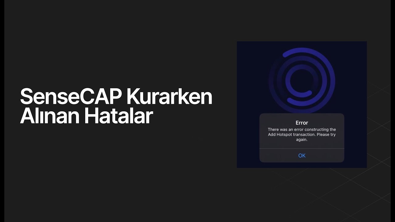SenseCAP Kurarken Alınan Hatalar (Error)