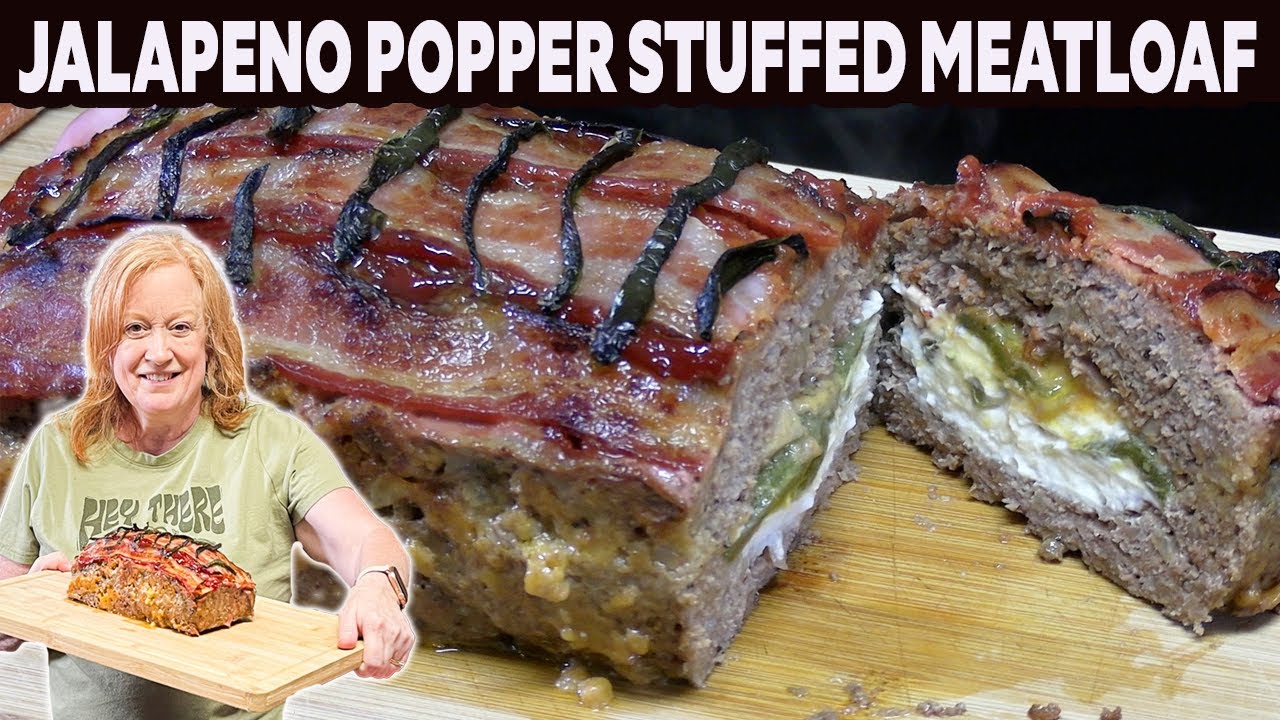 JALAPENO POPPER STUFFED MEATLOAF, Ground Beef Recipe for Meatloaf