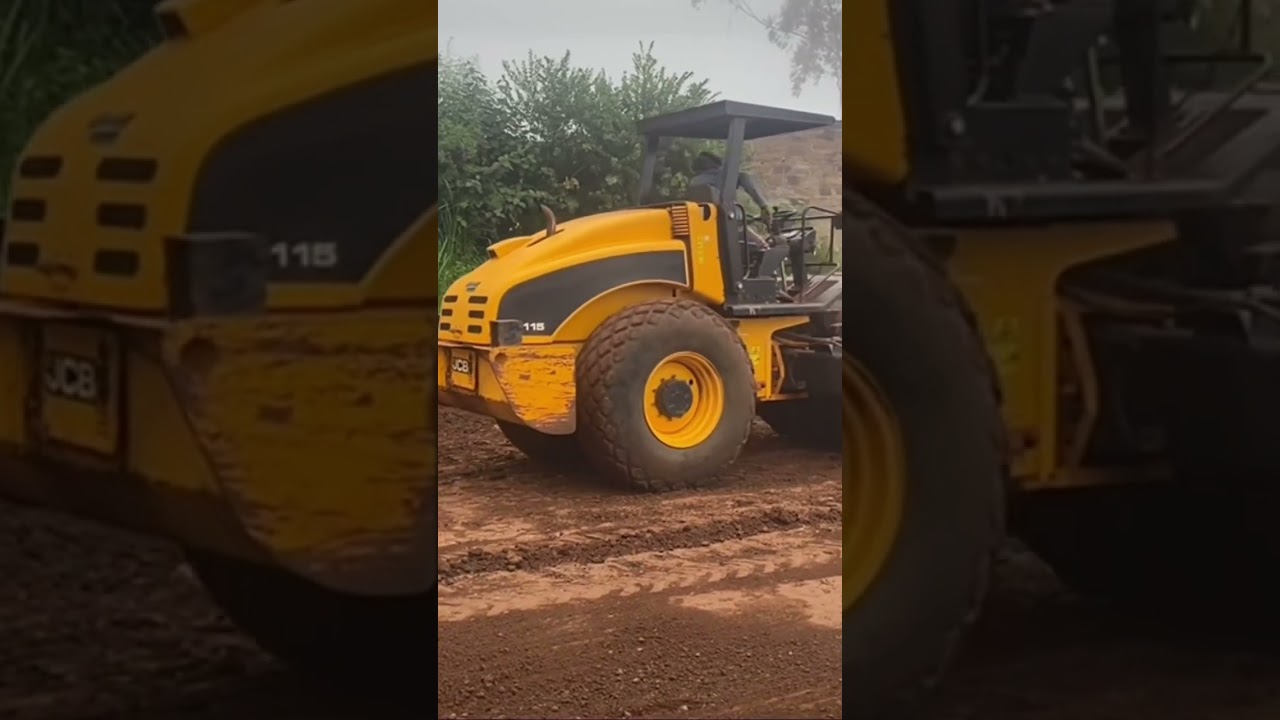 Compaction of subgrade using sheepfoot roller. #civilengineering