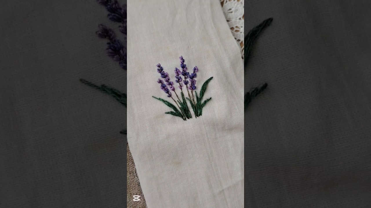 Embroidery. Lavender. 