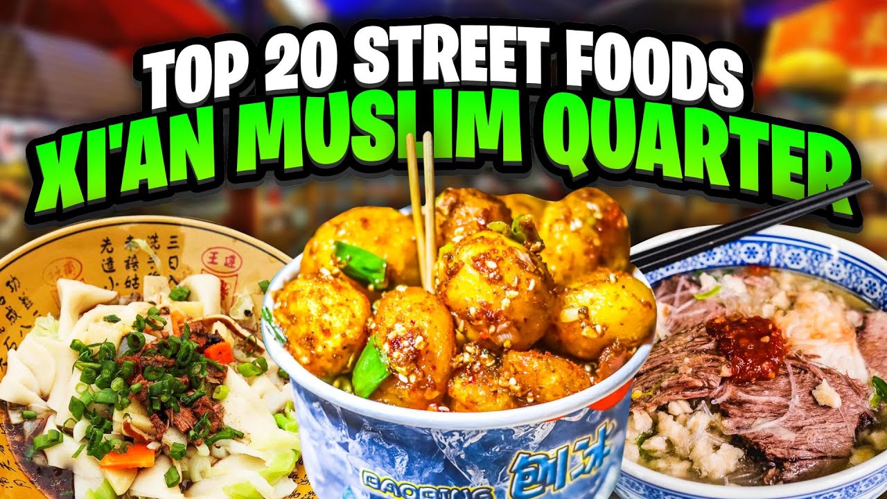 Xi'an Street Food Tour 🇨🇳 | 20 Must-Try Dishes from the Muslim Quarter Under $5!