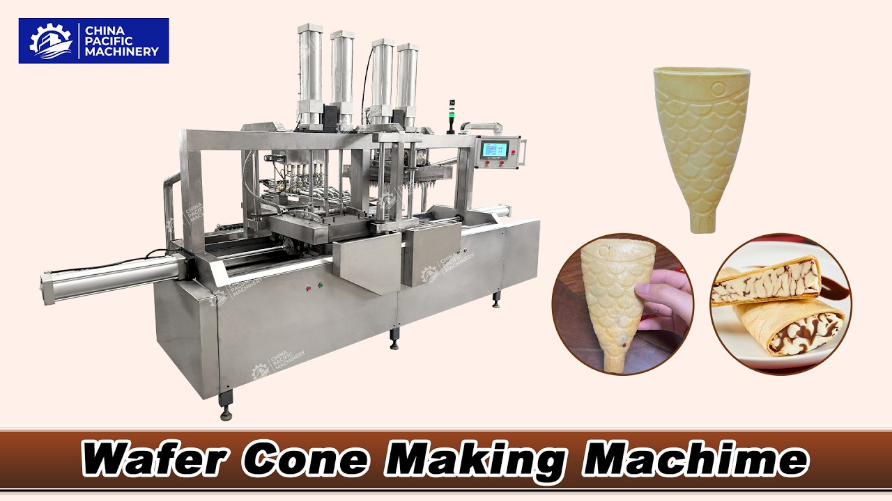 Fish Cone Ice Cream Wafer Cup Making Machine|Ice Cream Fish Taiyaki Wafer Cone Making Machine