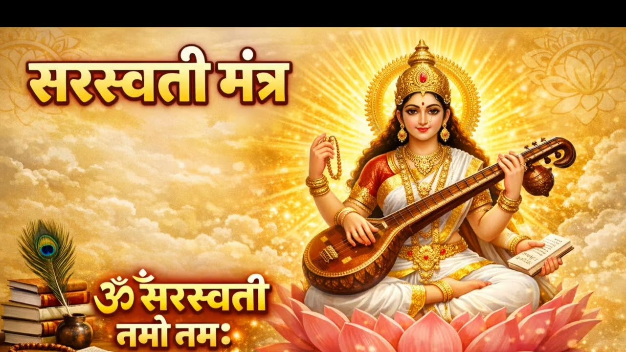 ॐ सरस्वती नमो नमः | Saraswati Mantra for Study, Memory & Intelligence | Powerful Vidya Mantra 