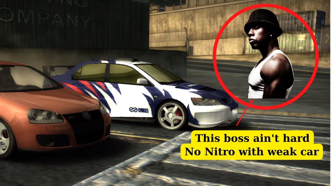 The hardest boss is actually very easy NFS Most Wanted Earl vs Weak Car