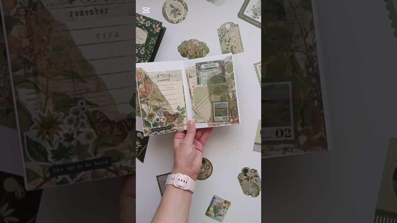 ASMR Scrap 🌿📖 Sonidos relajantes decorando journal bot&aacute;nico ✨