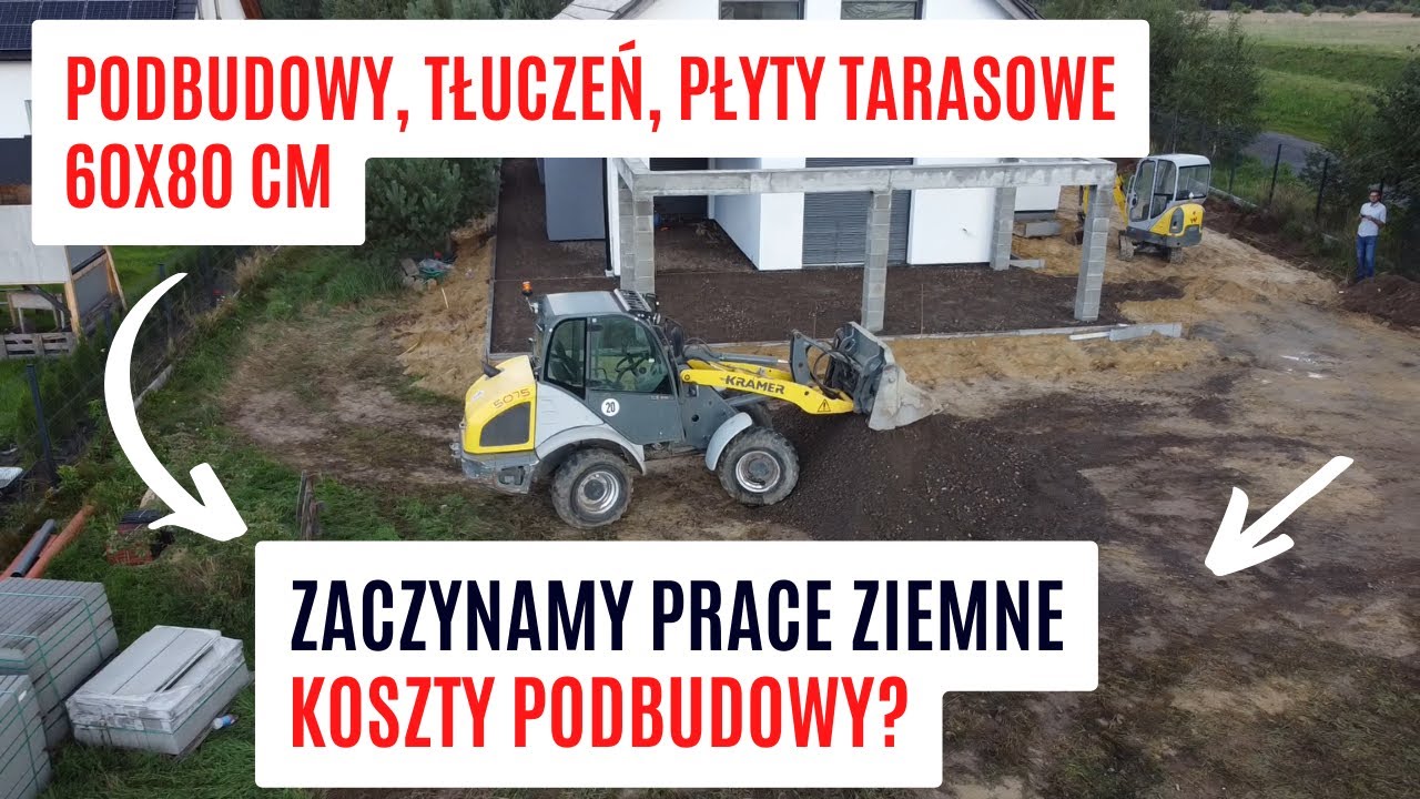 PRACE ZIEMNE - podbudowy pod kostkę, tłuczeń, - wykonujemy zagospodarowanie, tarasy, montaż obrzeży