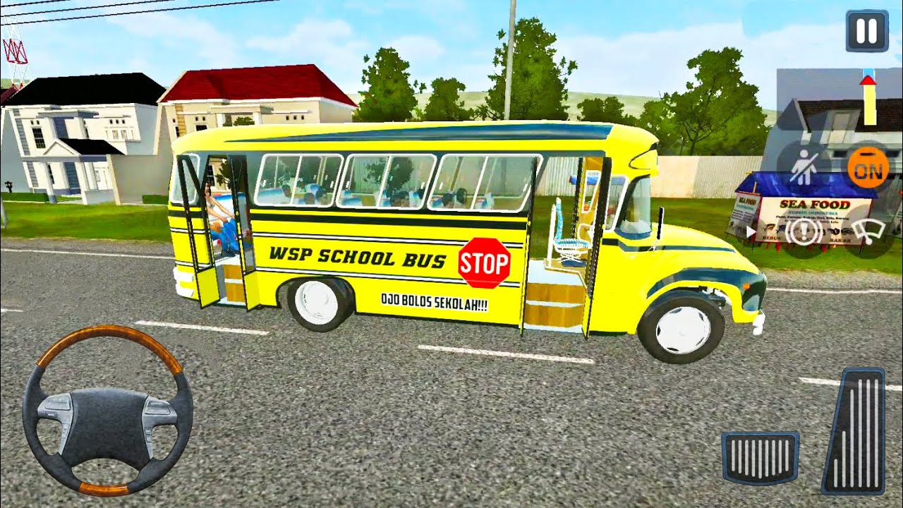 Yellow School Bus: Drive To New City - Bus Simulator Indonesia 2021 - Android Gameplay