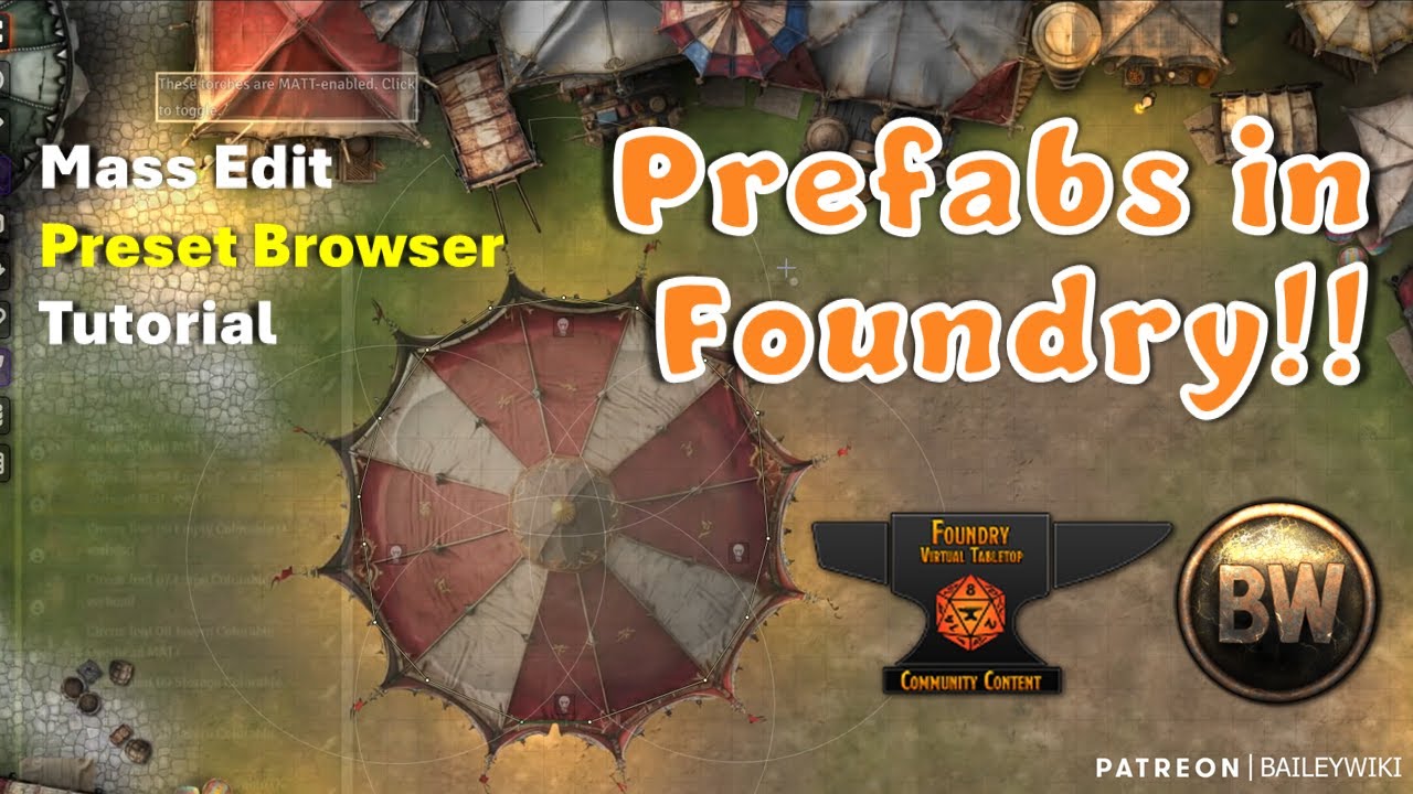 New Features for Prefabs in Foundry VTT - April 2024 - Mass Edit Tutorial