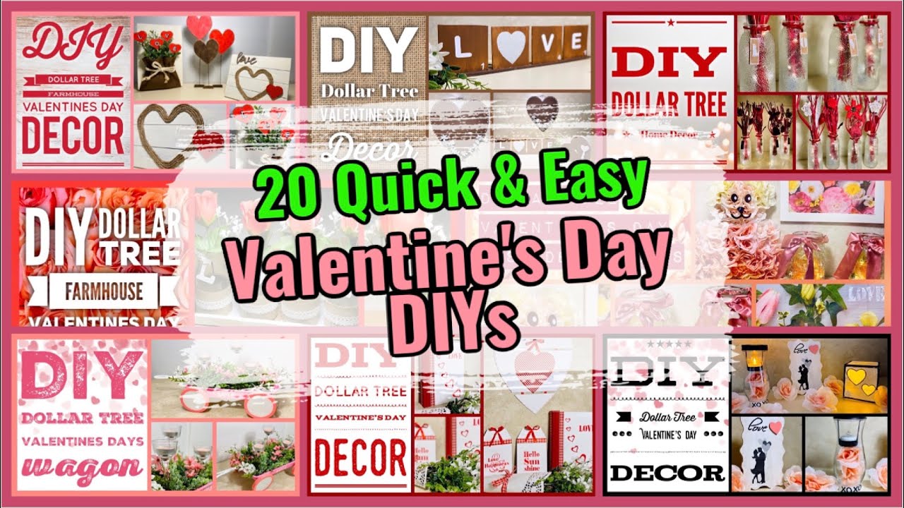20 Dollar Tree DIY Valentine’s Day Farmhouse Decor Craft Ideas 2020 | Rustic, Traditional And More