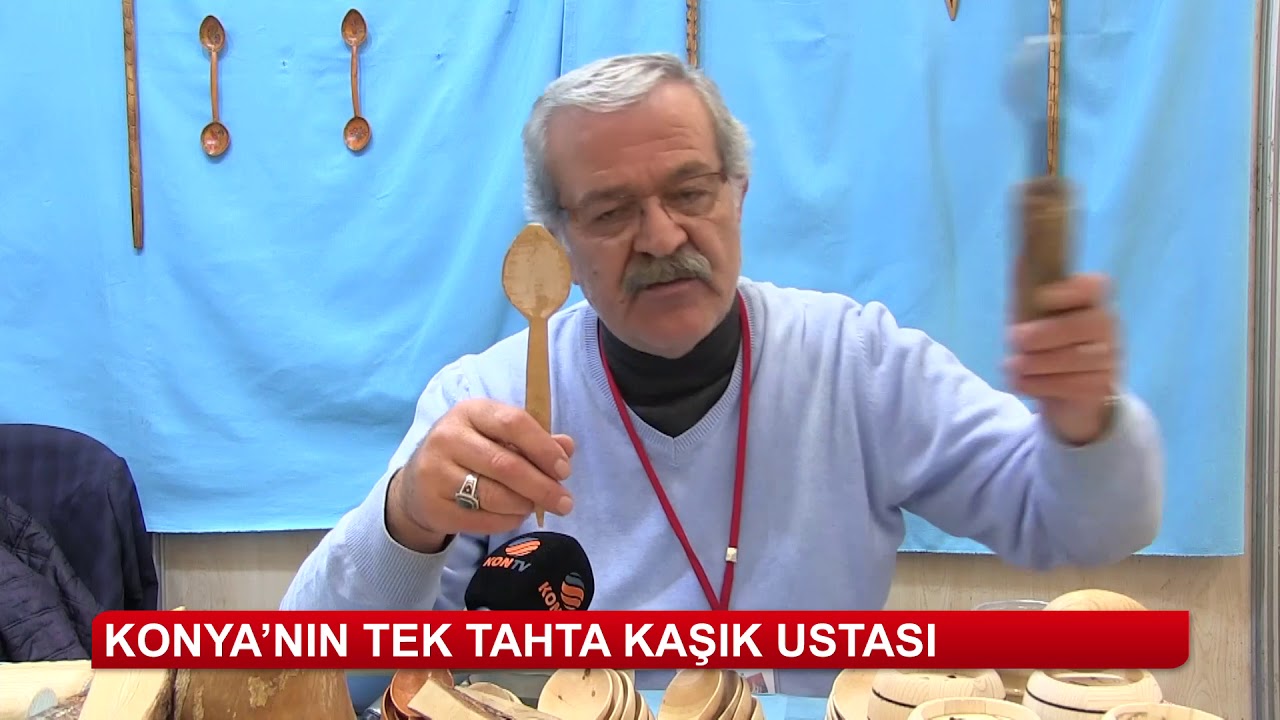 Konya'nın tek tahta kaşık ustası